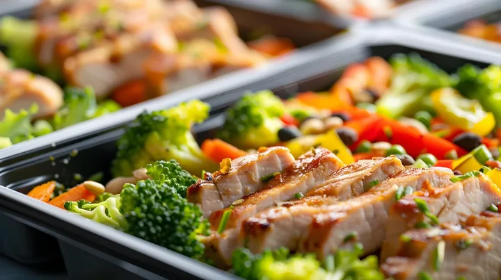 Obraz przedstawia dietę pudełkową