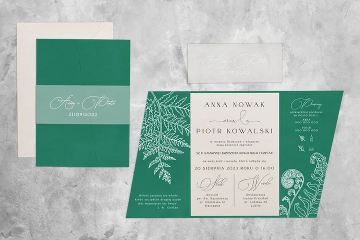 Zaproszenia ślubne z oferty artMA można personalizować na wiele sposobów