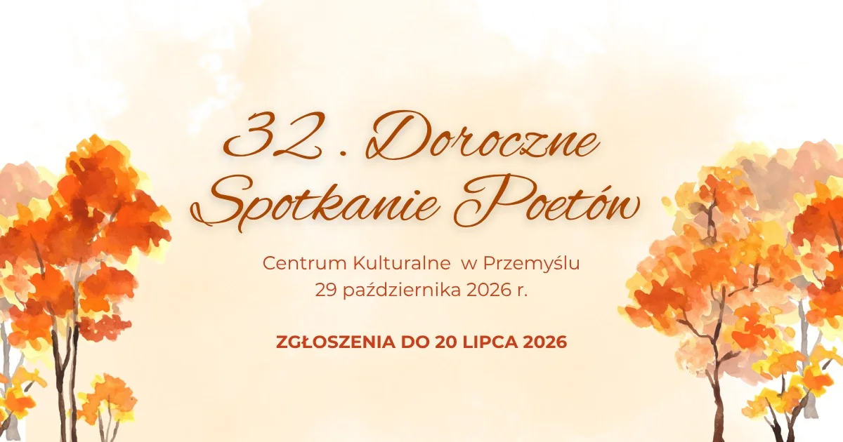Grafika promocyjna wydarzenia 32. Doroczne Spotkanie Poetów w Przemyślu