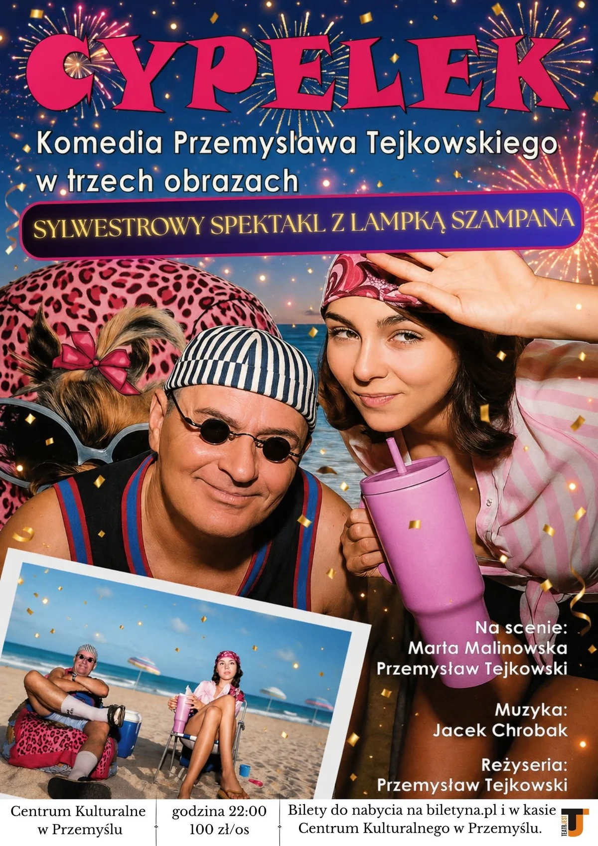 Grafika promocyjna wydarzenia Cypelek – sylwester w teatrze