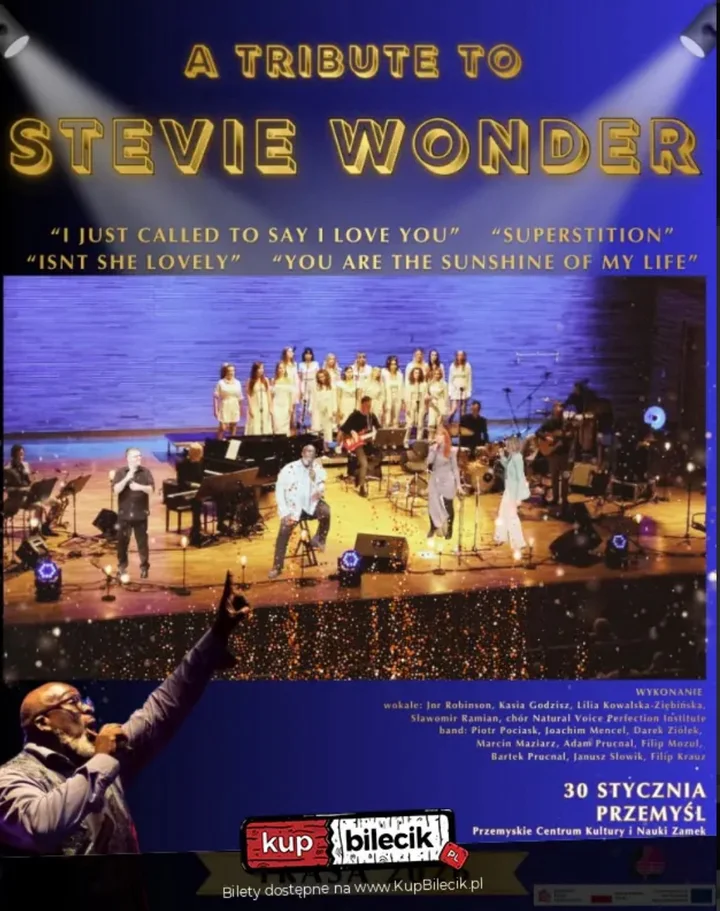Grafika promocyjna wydarzenia A Tribute to Stevie Wonder – koncert w Przemyślu