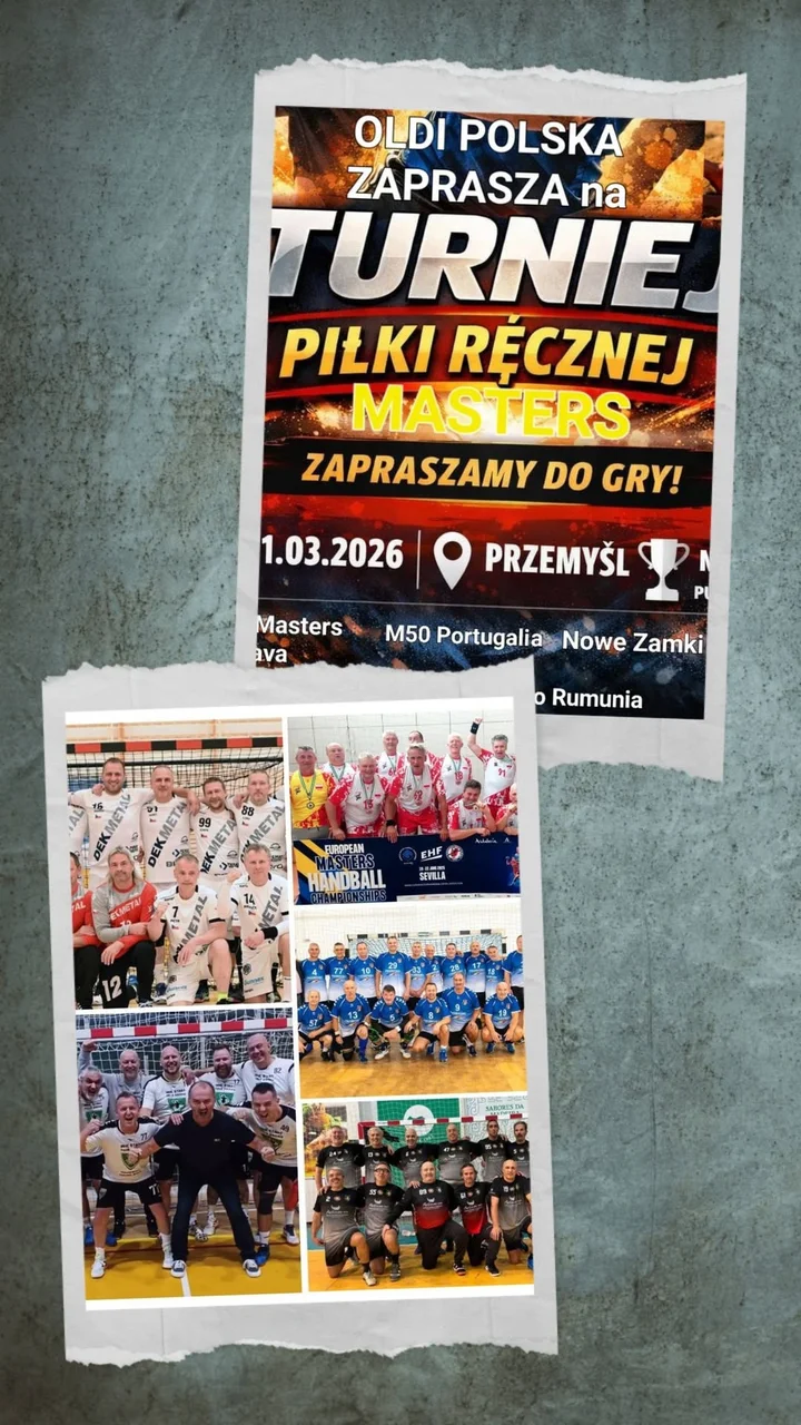 Grafika promocyjna wydarzenia Międzynarodowy Memoriał Masters w piłce ręcznej Przemyśl — turniej +55