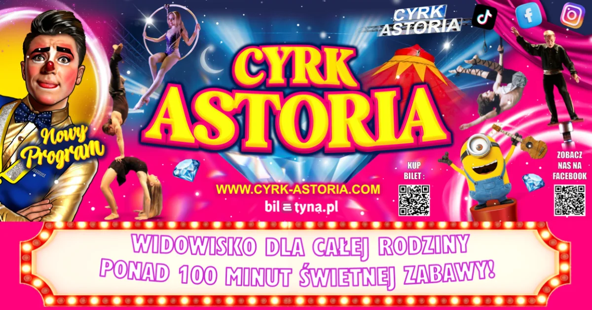 Grafika promocyjna wydarzenia Międzynarodowy program cyrkowy "Arena Cudów" w Przemyślu