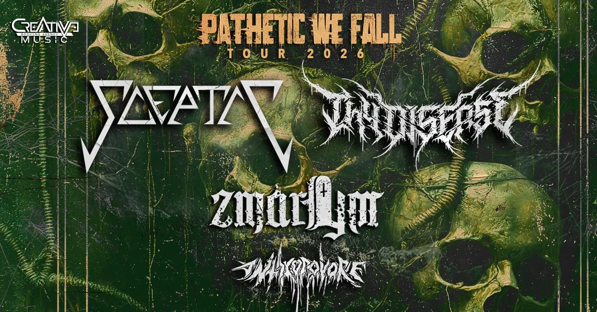 Grafika promocyjna wydarzenia PATHETIC WE FALL TOUR 2026 w Przemyślu
