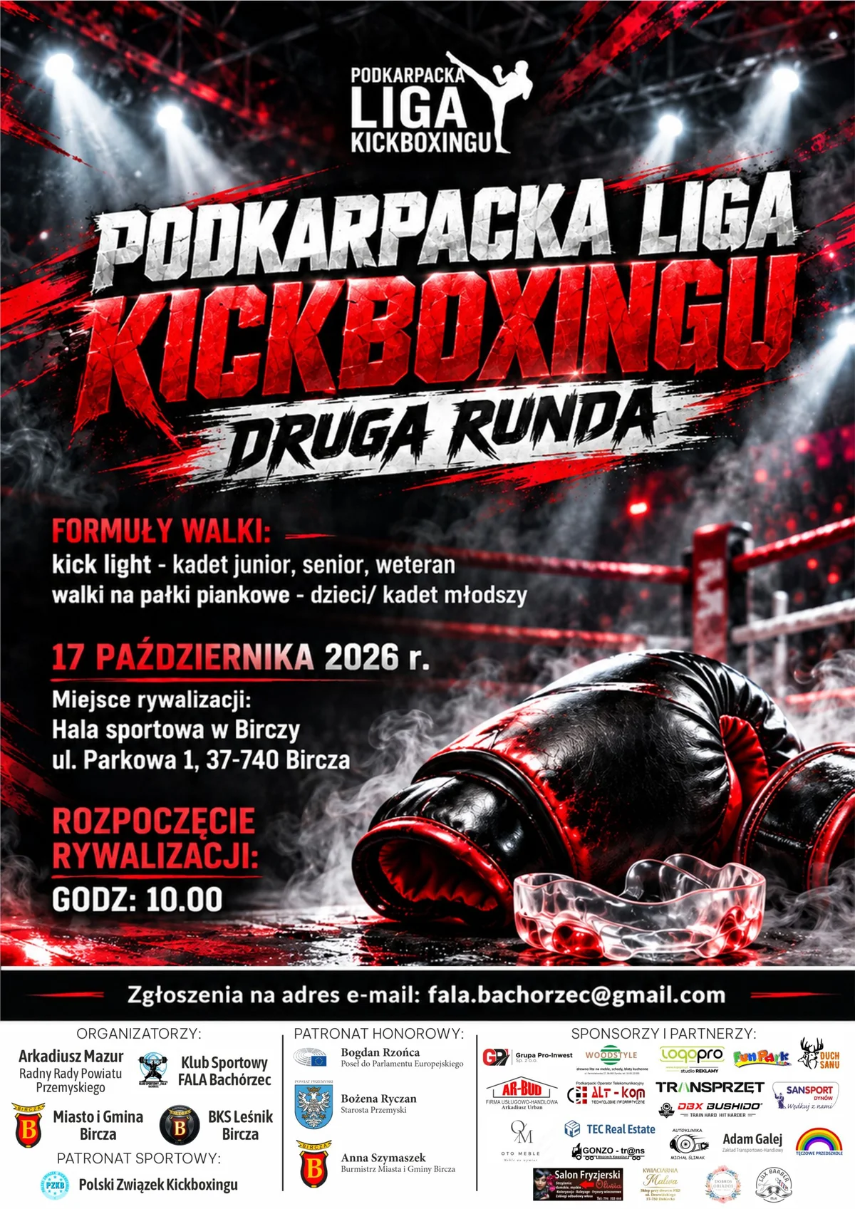 Grafika promocyjna wydarzenia Podkarpacka Liga Kickboxingu: Druga Runda