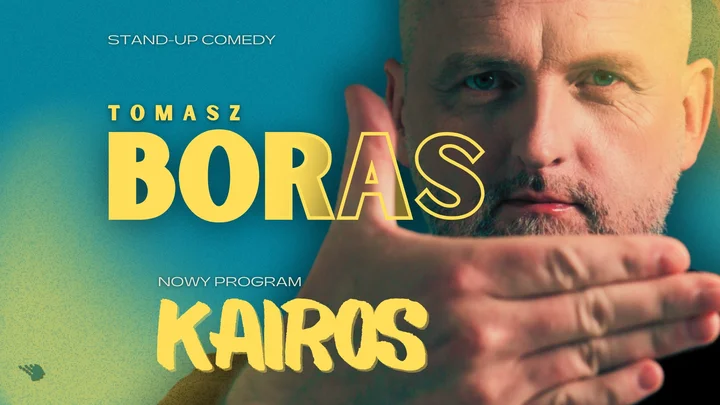Grafika promocyjna wydarzenia Tomasz Boras — Kairos (stand‑up) w Przemyślu