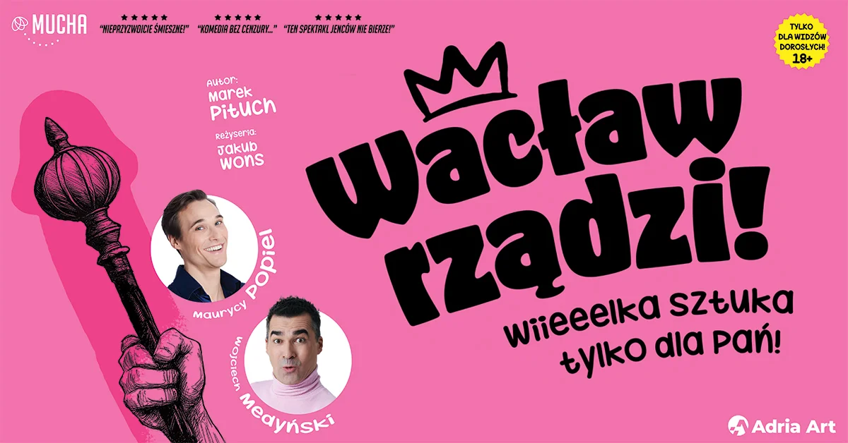 Grafika promocyjna wydarzenia Wacław rządzi! – komedia w Przemyślu