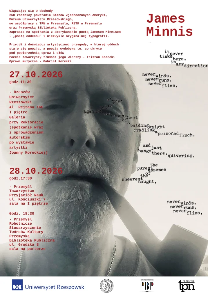 Grafika promocyjna wydarzenia Spotkanie autorskie z Jamesem Minnisem