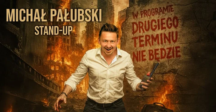 Grafika promocyjna wydarzenia Stand-up Przemyśl — Michał Pałubski: Drugiego terminu nie będzie
