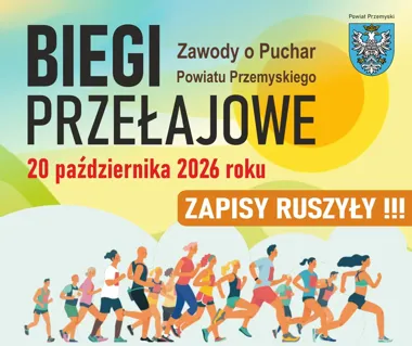 Grafika promocyjna wydarzenia Biegi Przełajowe 2026 – zawody o Puchar Powiatu Przemyskiego