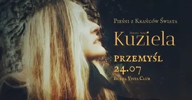 Grafika promocyjna wydarzenia Drota Kuziela w Przemyślu – rockowo-folkowa podróż w Buena Vista Club