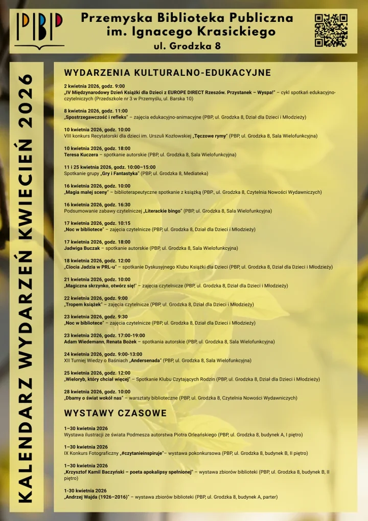 Przemyśl wchodzi w kwiecień z literackim maratonem w bibliotece