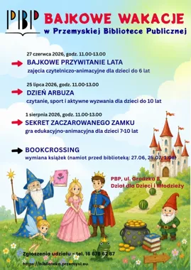 Bajkowe soboty w Przemyślu - biblioteka szykuje letnią serię dla dzieci