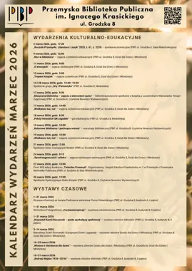 Marzec w Bibliotece - warsztaty, gry i wystawy, które ożywią Grodzką 8