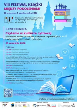 Konferencja „Czytanie w kulturze cyfrowej – biblioteka wobec przemian nawyków czytelniczych i informacyjnych dzieci i młodzieży”