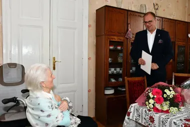 Setne urodziny w Przemyślu. Pani Bronisława przyjęła ważnych gości