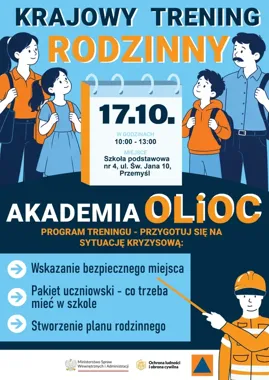 Dzieci nauczą się reagować na alarm. Rodzinny trening w Przemyślu