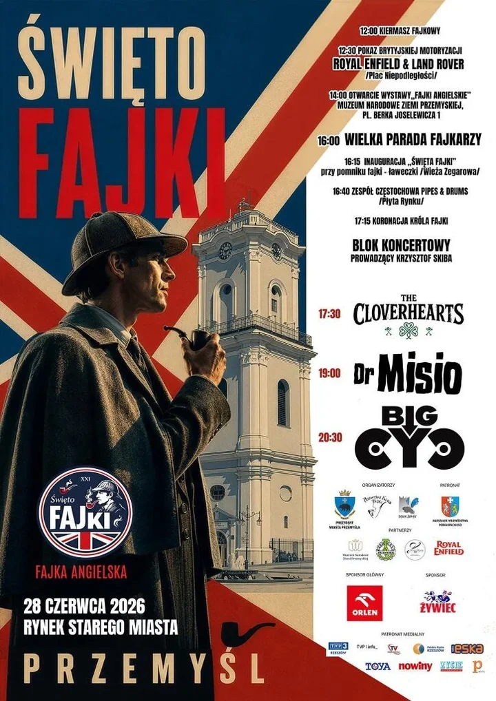 Sherlock, fajkarze i rockowy finał. W Przemyślu szykują angielskie święto